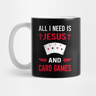 I Need Jesus And Card Game Games Cards Mug